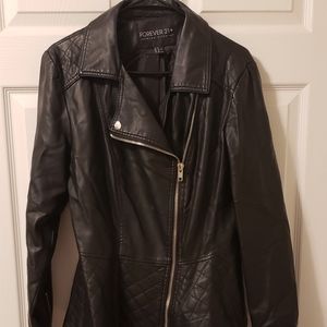 Faux Leather Jacket 1X